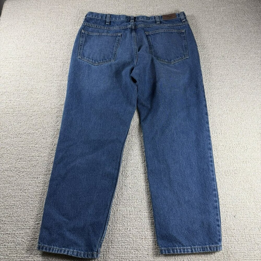 L.L. Bean Relaxed Fit Straight Leg Denim Jeans Blue Men’s Size 37 x 28 - Picture 4 of 5